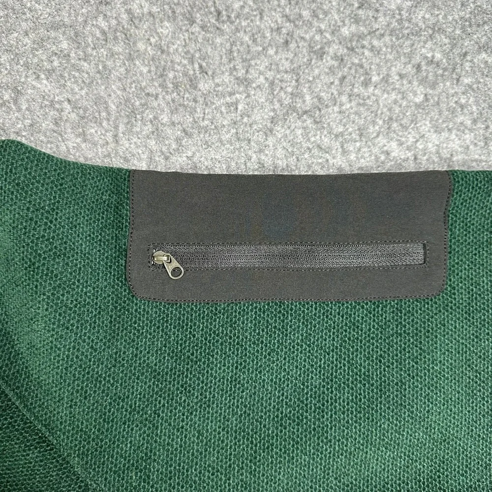 The North Face Green Textured Fleece 1/2 Zip‎ Pullover Men's XL Jacket Polartec